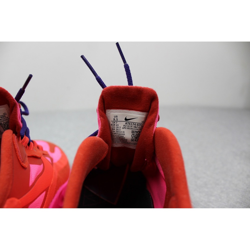 Nike Shoes Mens 9.5 Red Pink Air Max 270 React AT6174-600 Sneakers Low Top - Picture 8 of 10